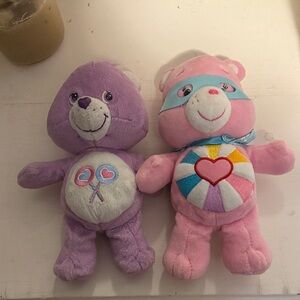 Care Bears Plush Duo lot of two 2002 and 2017